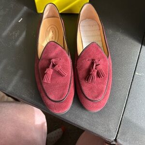Chic Maroon Tassel Loafers